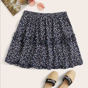shein floral skirt